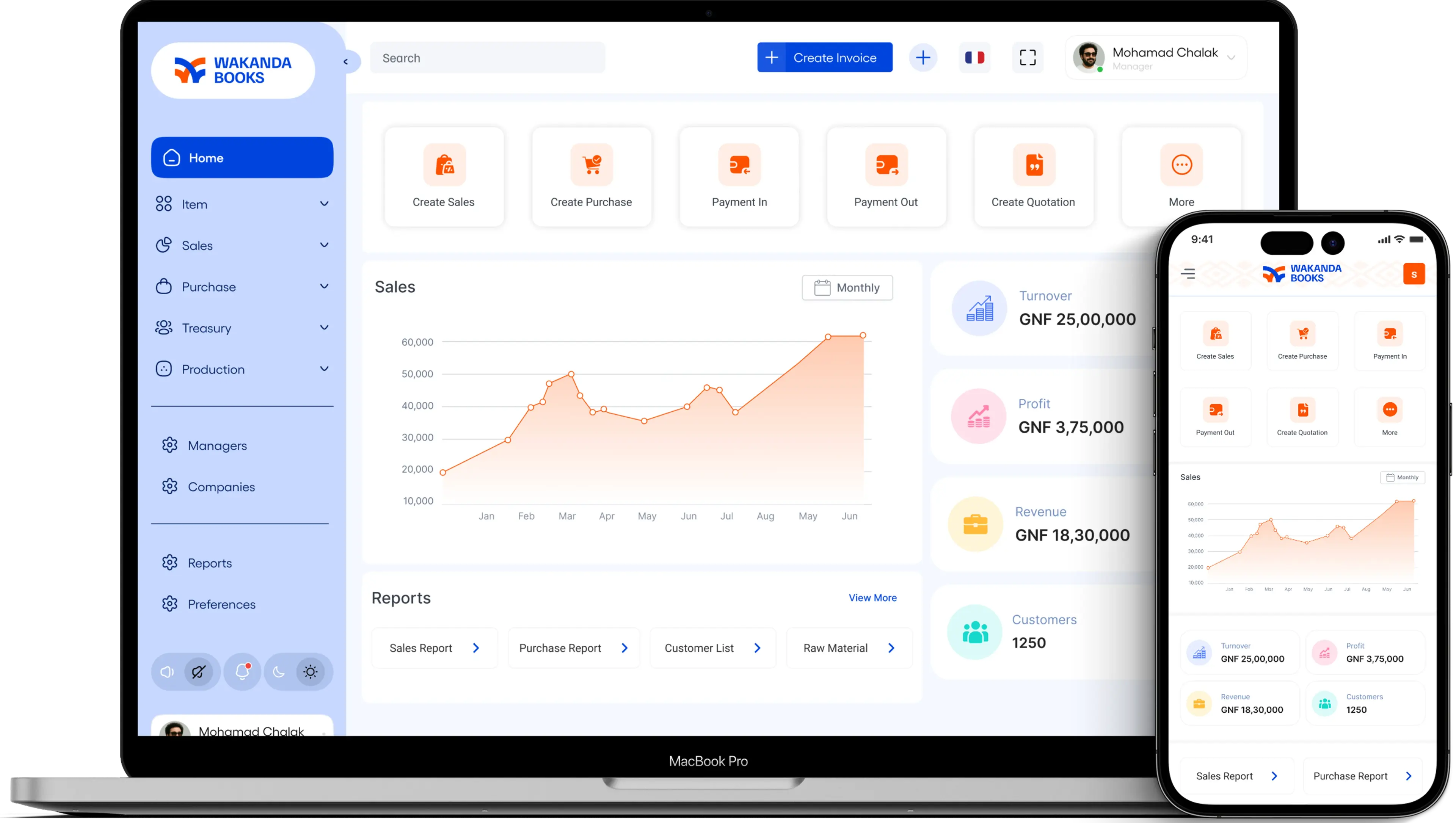 Screenshot of Wakanda Books project